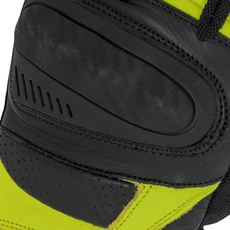 SHUA PROTON GUANTES DE MOTO NEGRO AMARILLO FLOU