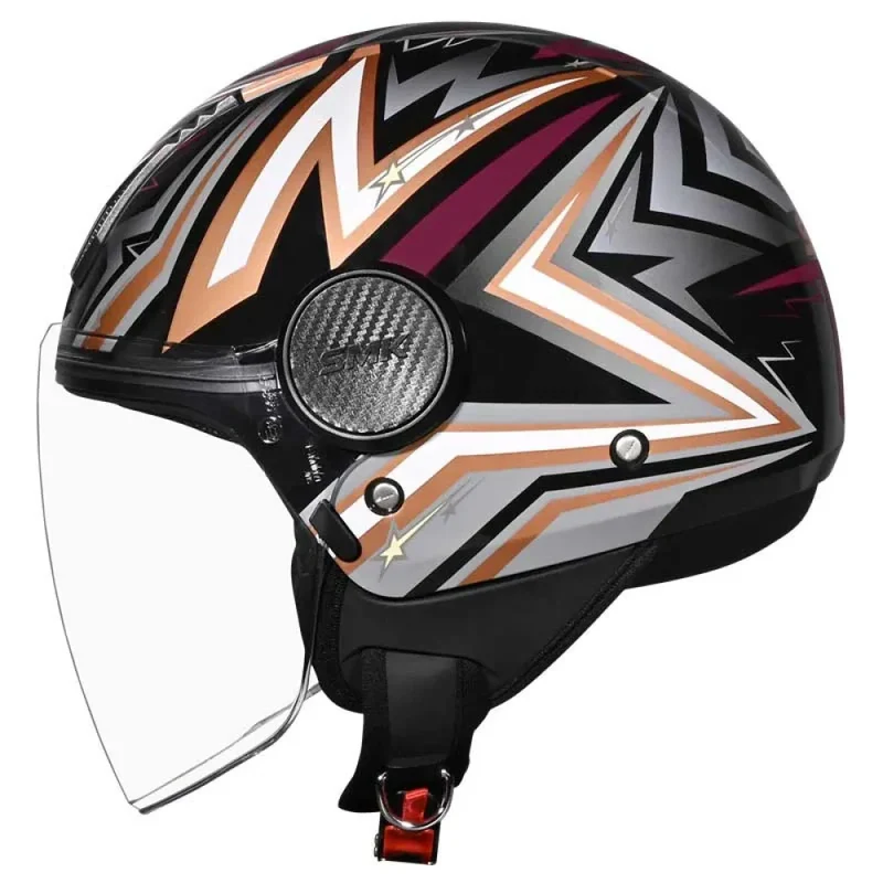 SMK CASCO JET LAMINAR STARZ DECORADO BRILLO (GL276)