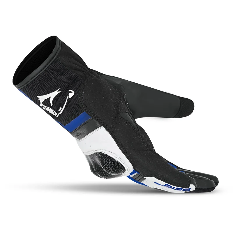 BELA AIR FLOW GUANTES DE MOTO DE PIEL NEGRO BLANCO AZUL
