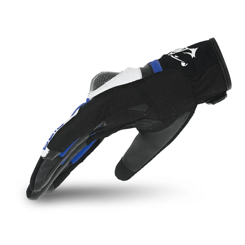 BELA AIR FLOW GUANTES DE MOTO DE PIEL NEGRO BLANCO AZUL