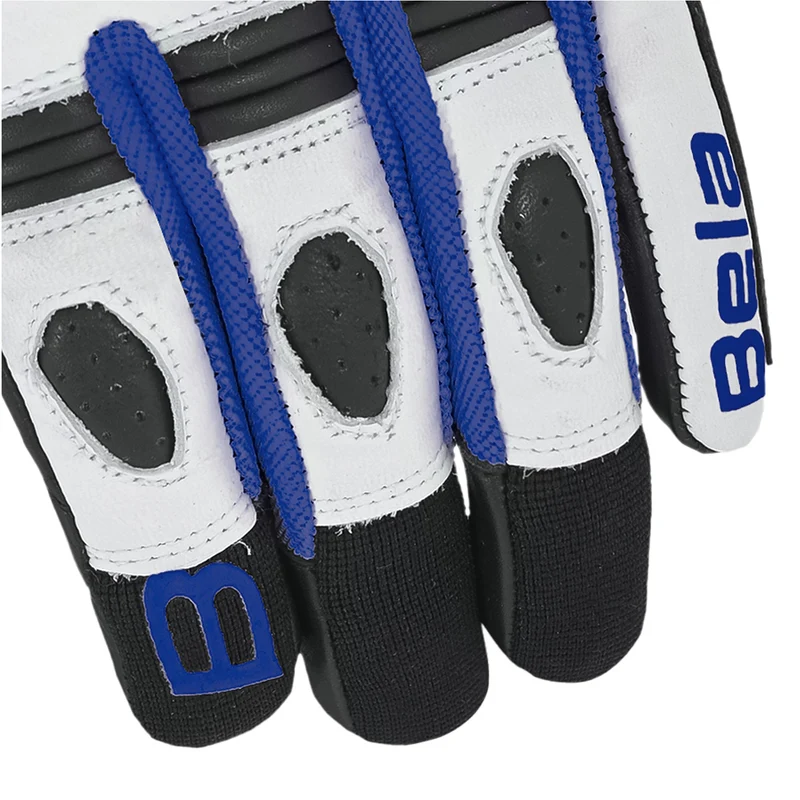 BELA AIR FLOW GUANTES DE MOTO DE PIEL NEGRO BLANCO AZUL