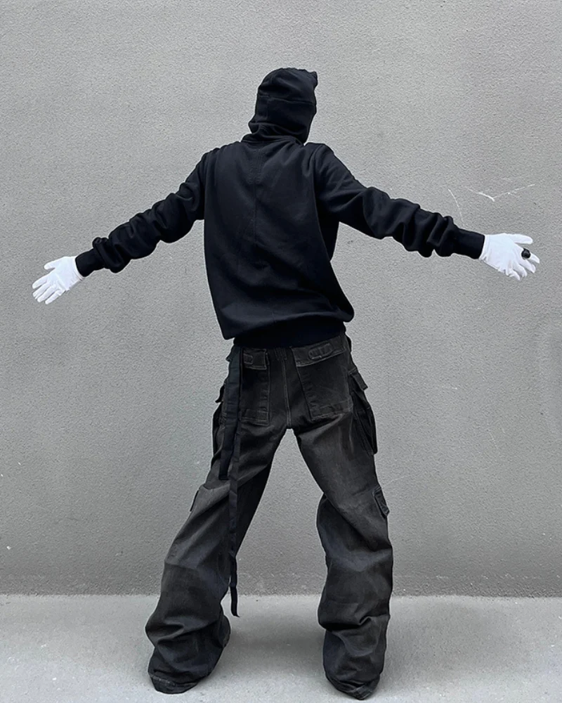 Opium Style Y2K Cut-Out Eye Full Zip Up Hoodie