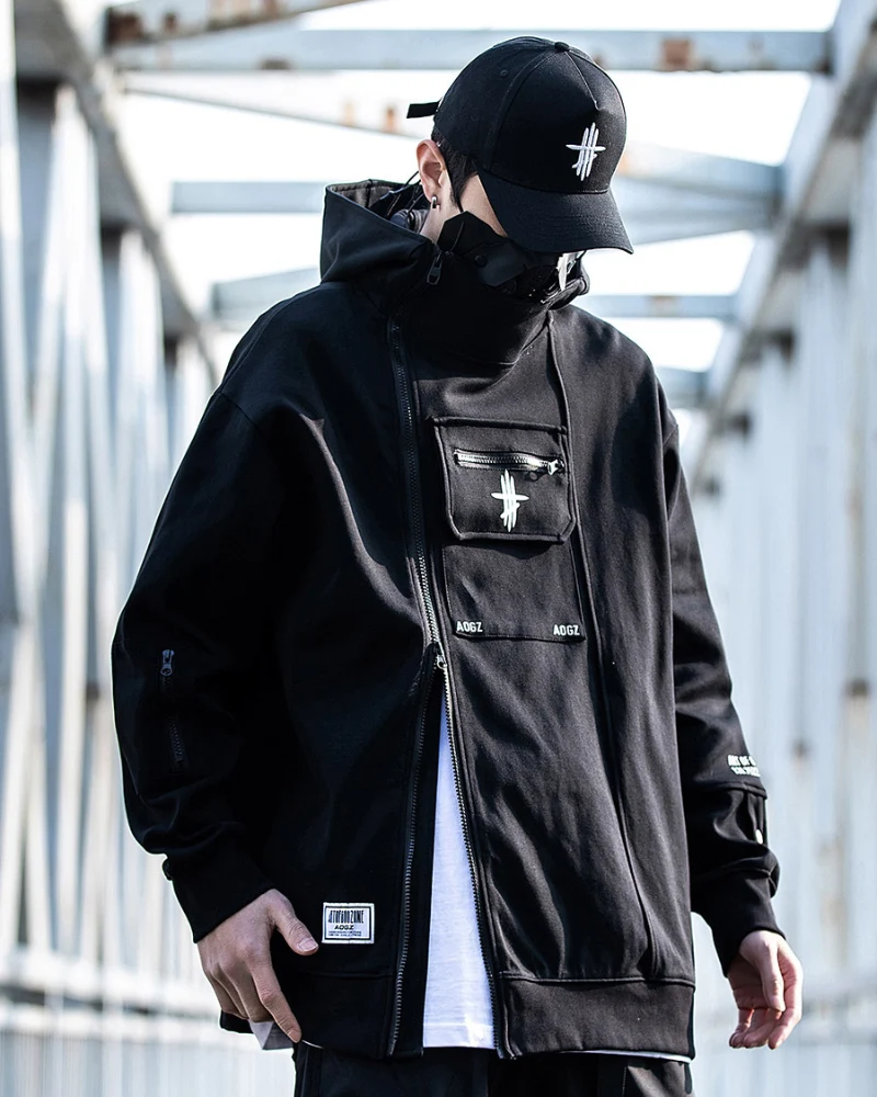 Techwear Cardigan Unisex Zip Up Hoodie