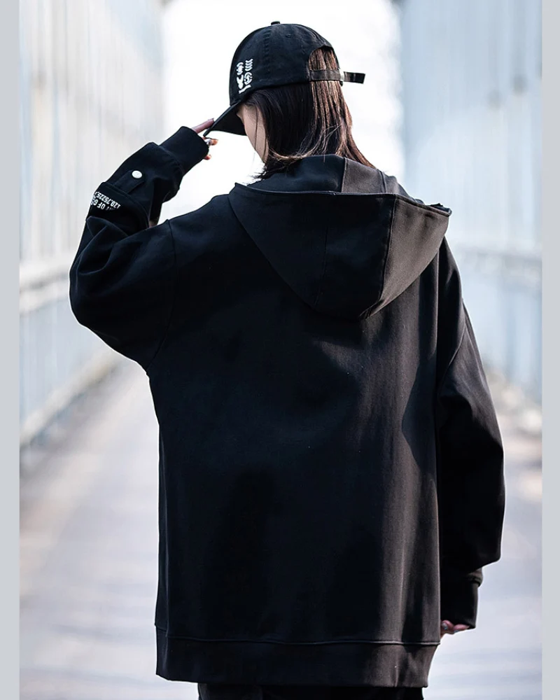 Techwear Cardigan Unisex Zip Up Hoodie