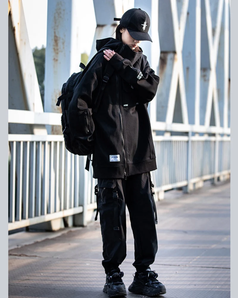 Techwear Cardigan Unisex Zip Up Hoodie