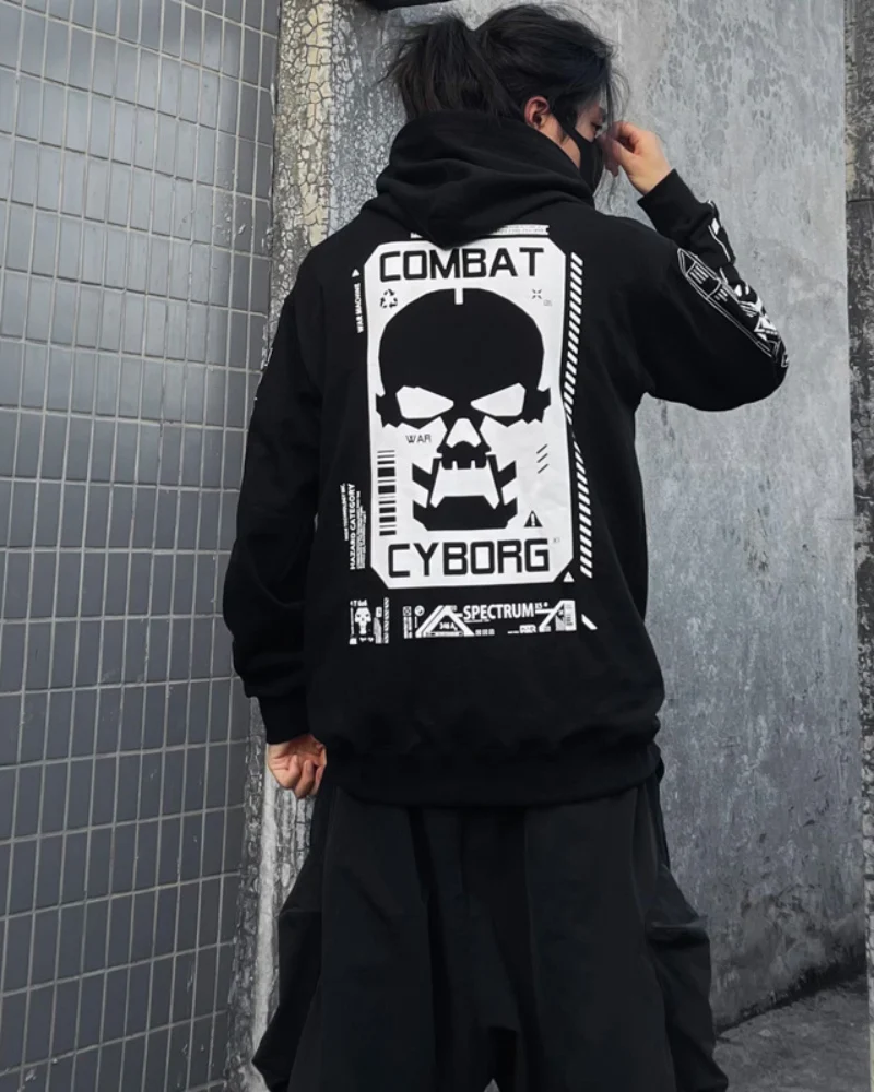 Cyberpunk Techwear Skull Hoodie