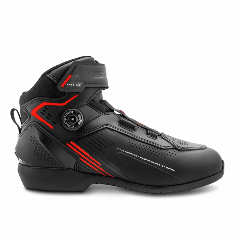 SHIMA ENZO HOMBRE AIR BOTASS NEGRO ROJO