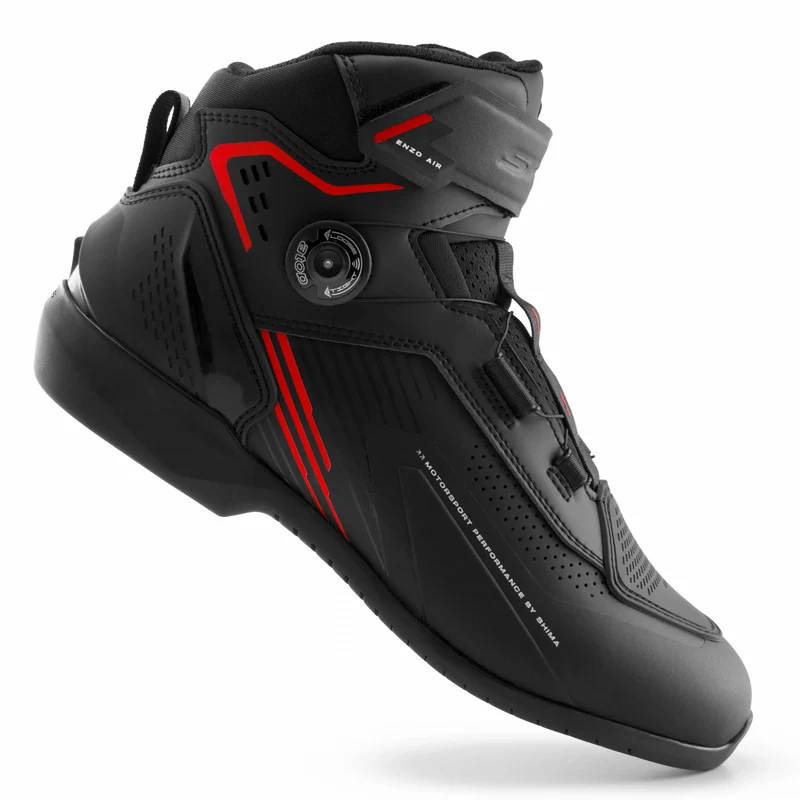 SHIMA ENZO HOMBRE AIR BOTASS NEGRO ROJO