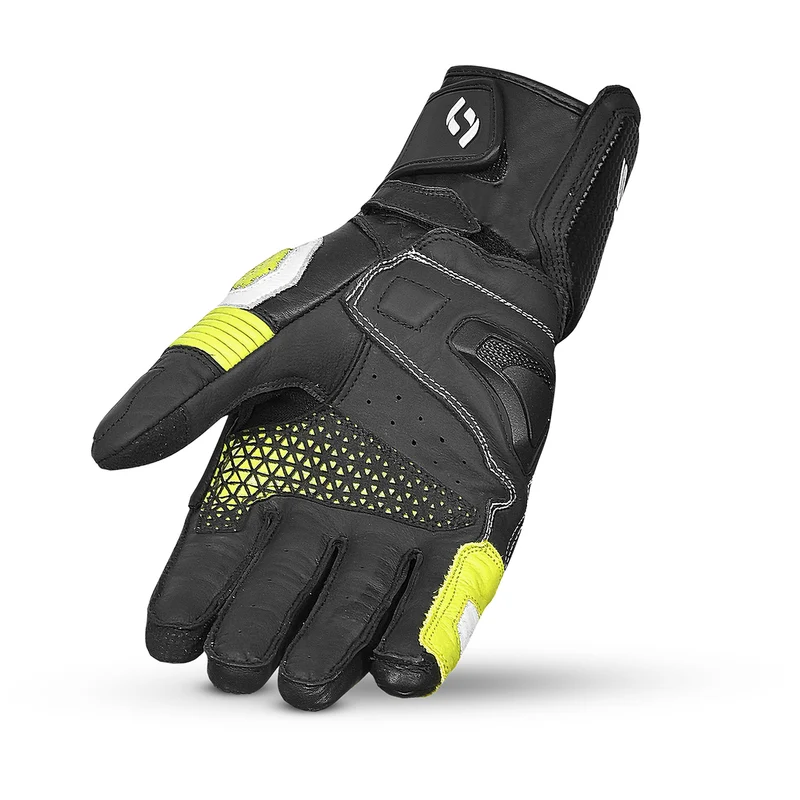 SHUA RANGER PRO GUANTES DE MOTO NEGRO BLANCO AMARILLO FLOU
