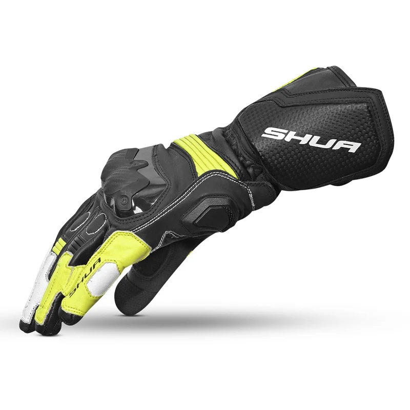 SHUA RANGER PRO GUANTES DE MOTO NEGRO BLANCO AMARILLO FLOU