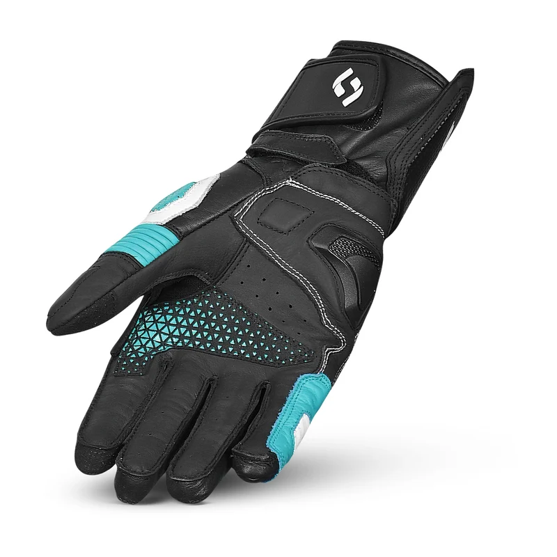 SHUA RANGER PRO GUANTES DE MOTO MUJER NEGRO BLANCO TURQUISE