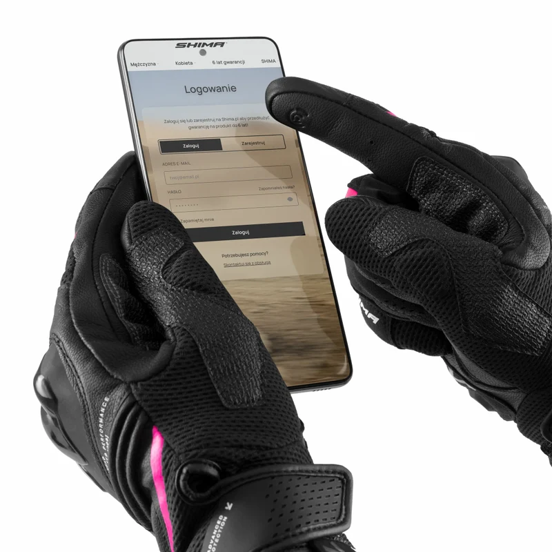 SHIMA SPARK 3.0 GUANTES DE MOTO MUJER NEGRO ROSA
