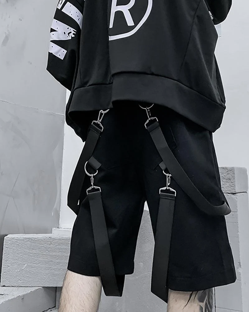 Techwear Ribbon Cargo Shorts