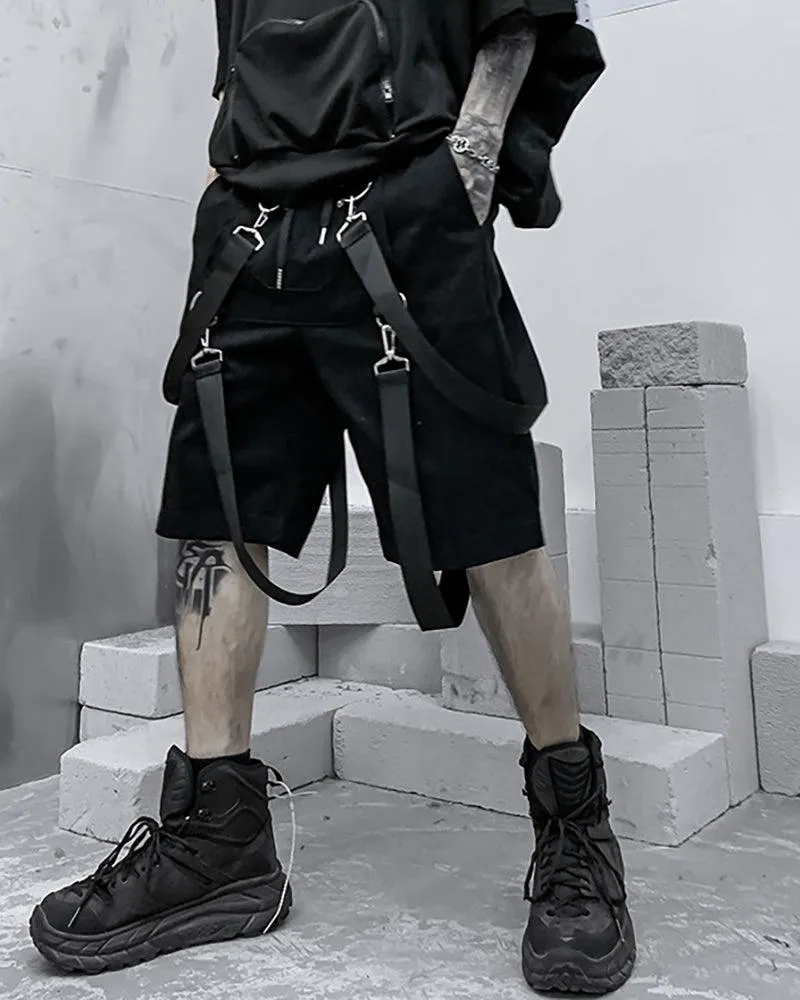 Techwear Ribbon Cargo Shorts