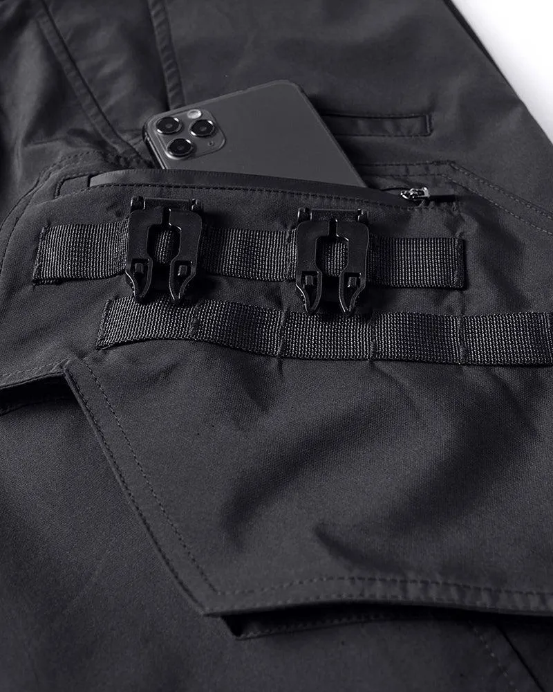 Functional Multi-Pocket Belt Cargo Shorts