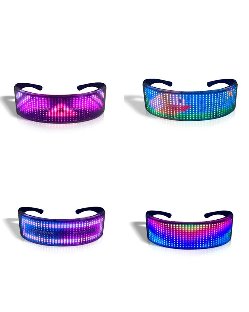 M-Zone Rhythm Cyberpunk Shining Led Glasses ( Customizable Text And Image Available)