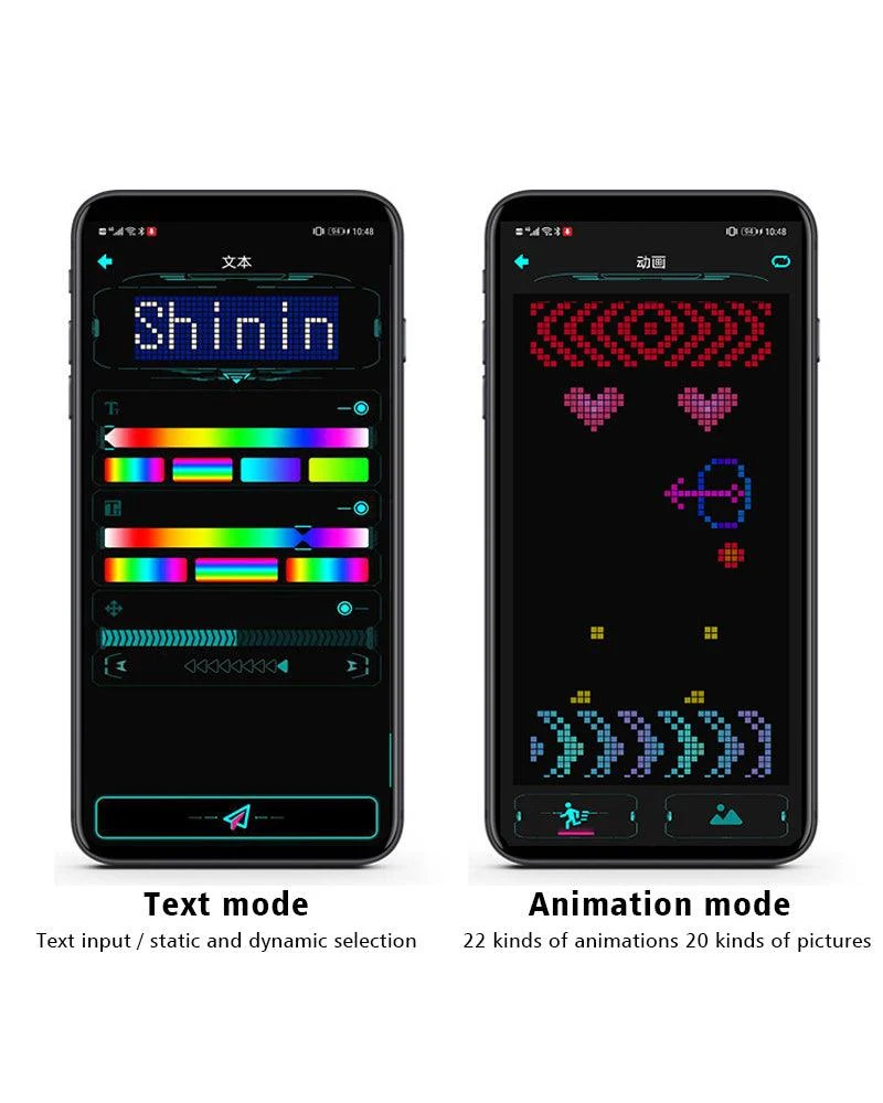 M-Zone Rhythm Cyberpunk Shining Led Glasses ( Customizable Text And Image Available)