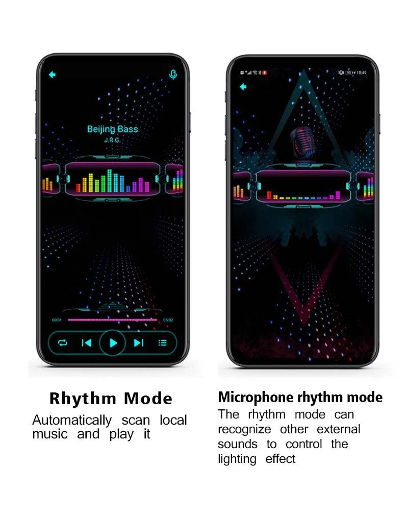 M-Zone Rhythm Cyberpunk Shining Led Glasses ( Customizable Text And Image Available)