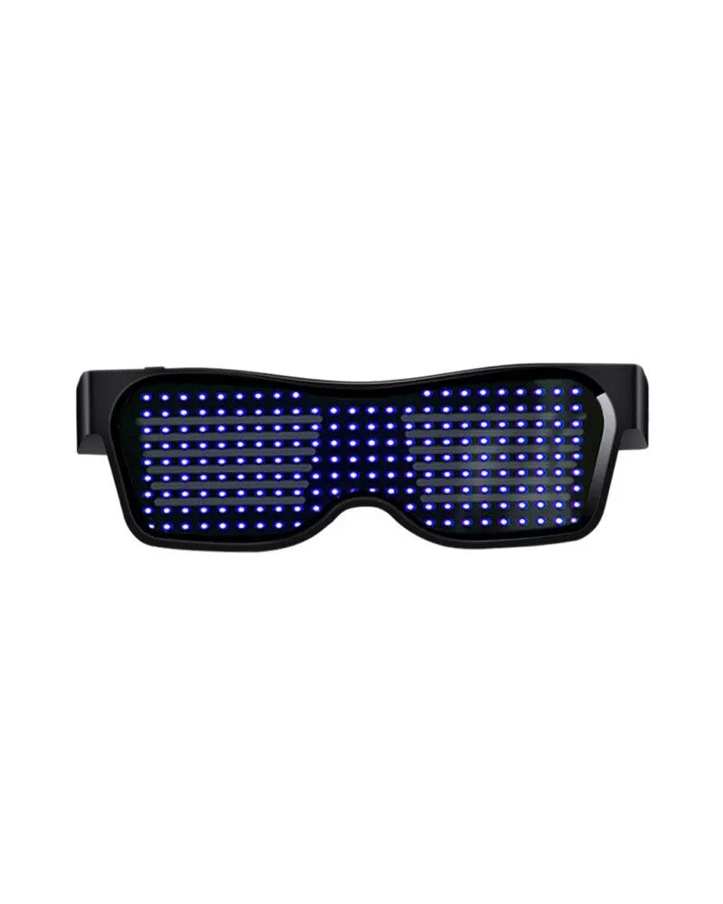 Cyberpunk LED Light Up Glasses ( Customizable Text And Image Available)