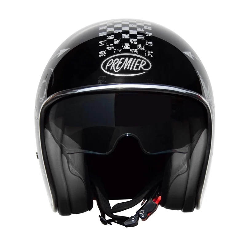 PREMIER VINTAGE NX CROMADO PLATA CASCO JET MOTO