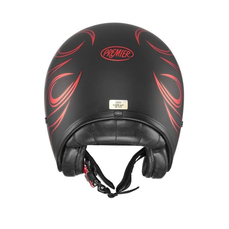 PREMIER VINTAGE FR CROMADO ROJO BM CASCO JET MOTO