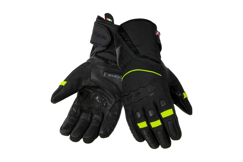 SEVENTY DEGREES SD-T7 GOBI GUANTE DE MOTO HOMBRE NEGRO AMARILLO FLUOR