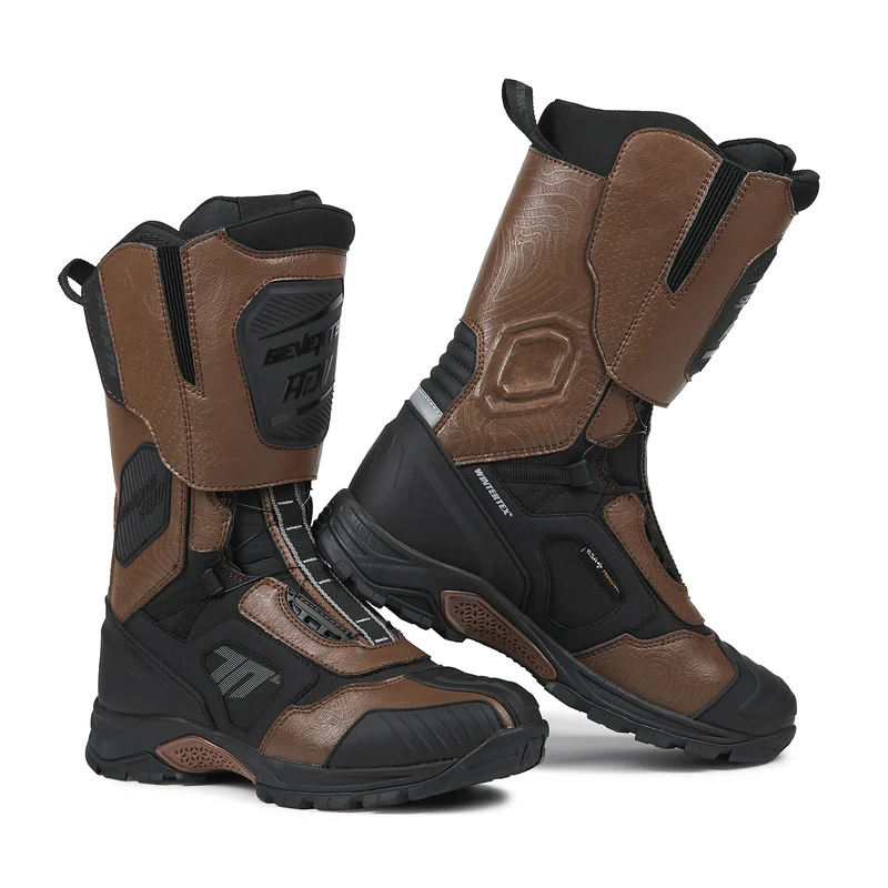 SEVENTY DEGREES SD-BA6 STELVIO HIGH BOTAS DE MOTO UNISEX NEGRO MARRÓN