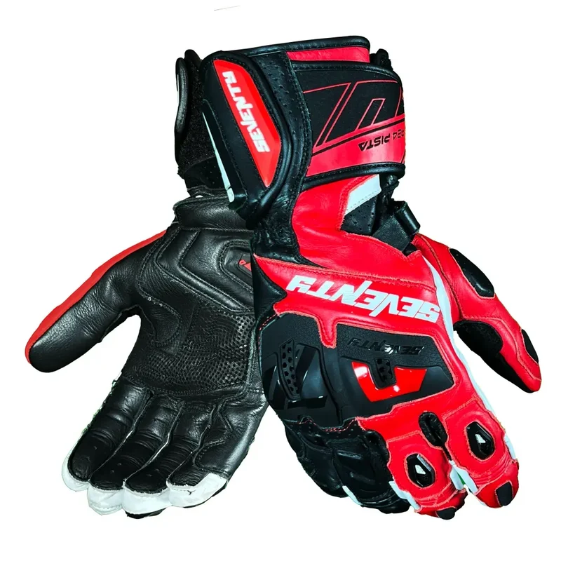 SEVENTY DEGREES SD-R24 PISTA GUANTES DE MOTO HOMBRE NEGRO ROJO