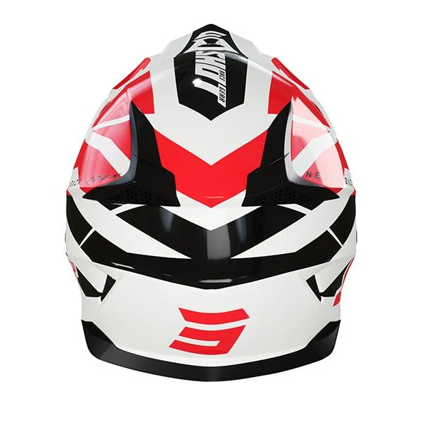 SHOT CASCO PULSE REVENGE DE MOTOCROSS BLANCO ROJO NEGRO