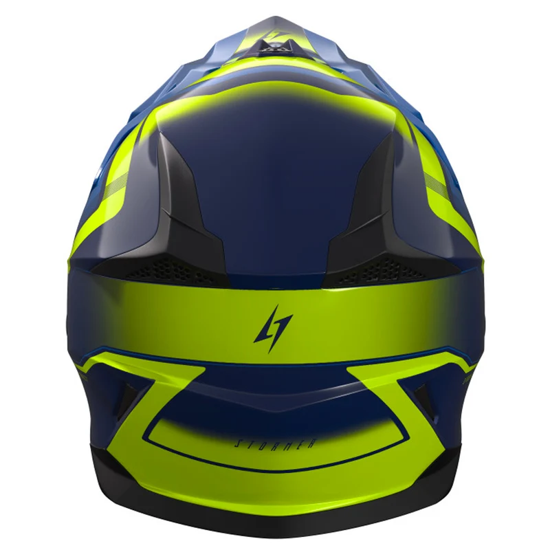 STORMER CASCO MADNESS MOTOCROSS BLUE_NEON_YELLOW_GLOSSY