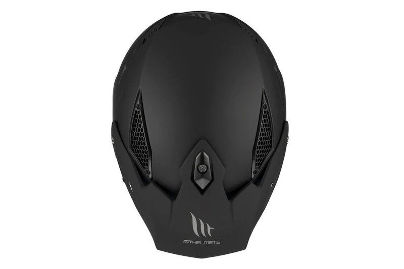 MT DISTRICT SV SOLID CARRETERA TODOTERRENO CASCO DE MOTO A1 NEGRO MATE