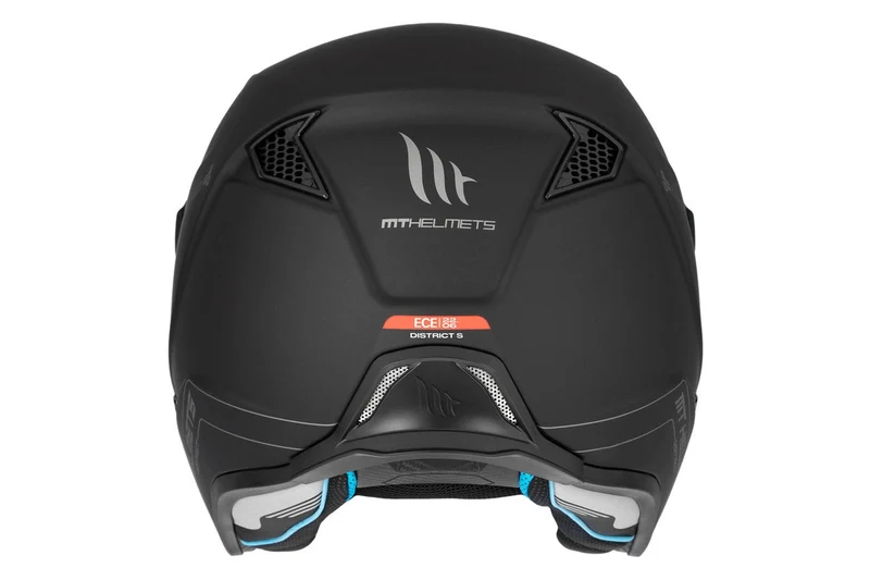 MT DISTRICT SV SOLID CARRETERA TODOTERRENO CASCO DE MOTO A1 NEGRO MATE