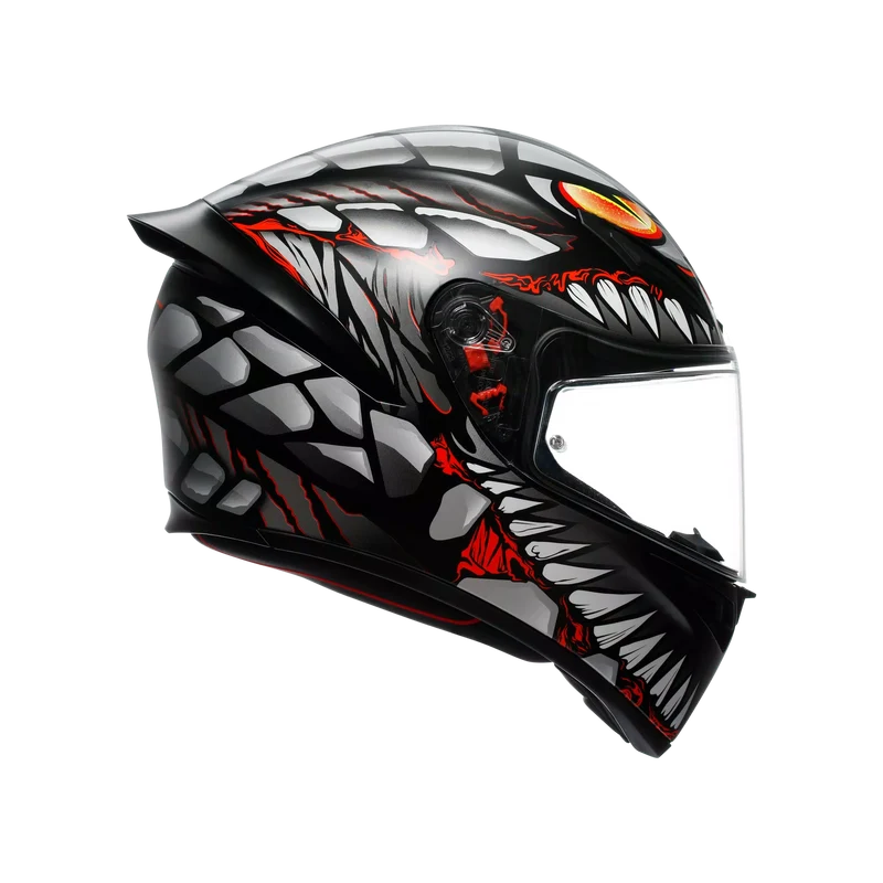 AGV K1 S LYZARD CASCO INTEGRAL DE MOTOCICLETA NEGRO MATE GRIS ROJO