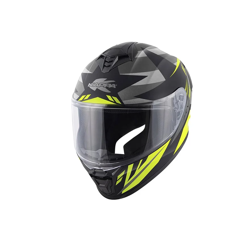 KAPPA KV51 ZENITH ABS motocicleta integral Casco negro titanio amarillo flúor