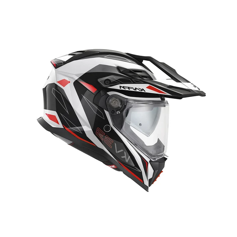 Kappa KV33 Enduro Wizard aventura Casco Mate Negro Rojo