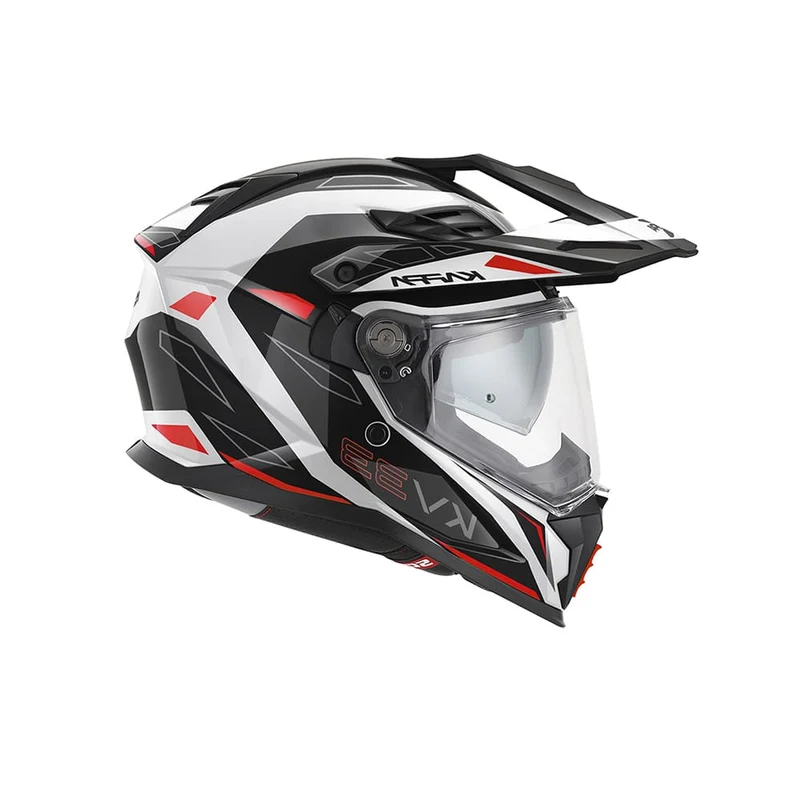Kappa KV33 Enduro Wizard aventura Casco Mate Negro Rojo
