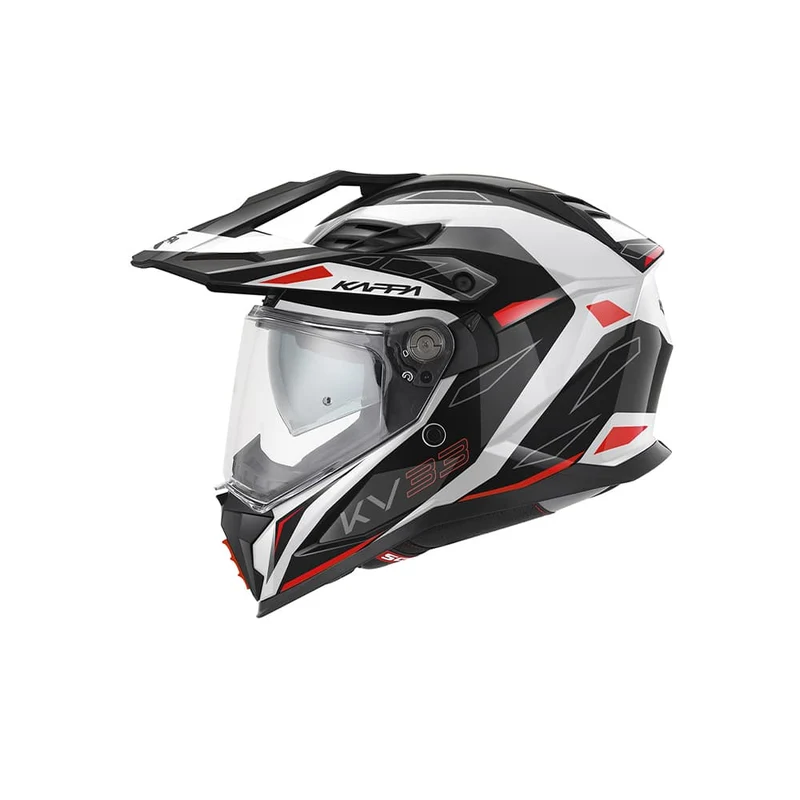 Kappa KV33 Enduro Wizard aventura Casco Mate Negro Rojo
