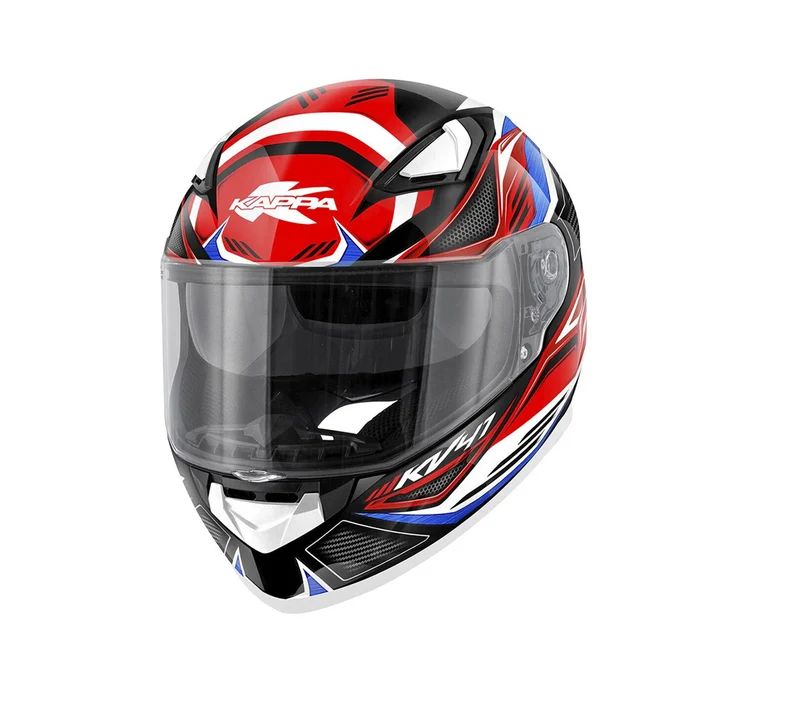 KAPPA KV41 Dallas Fighter Motociclete Casco Rojo Azul Blanco