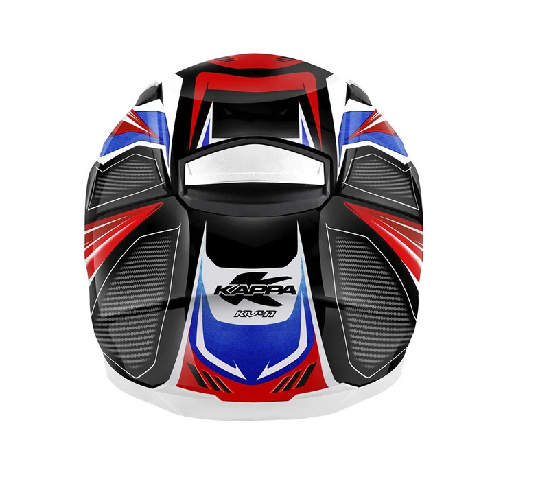 KAPPA KV41 Dallas Fighter Motociclete Casco Rojo Azul Blanco
