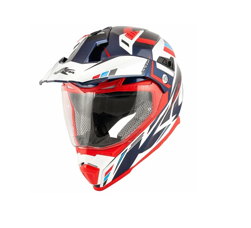 KAPPA KV30 EVO Moto Aventura Casco White Azul Rojo