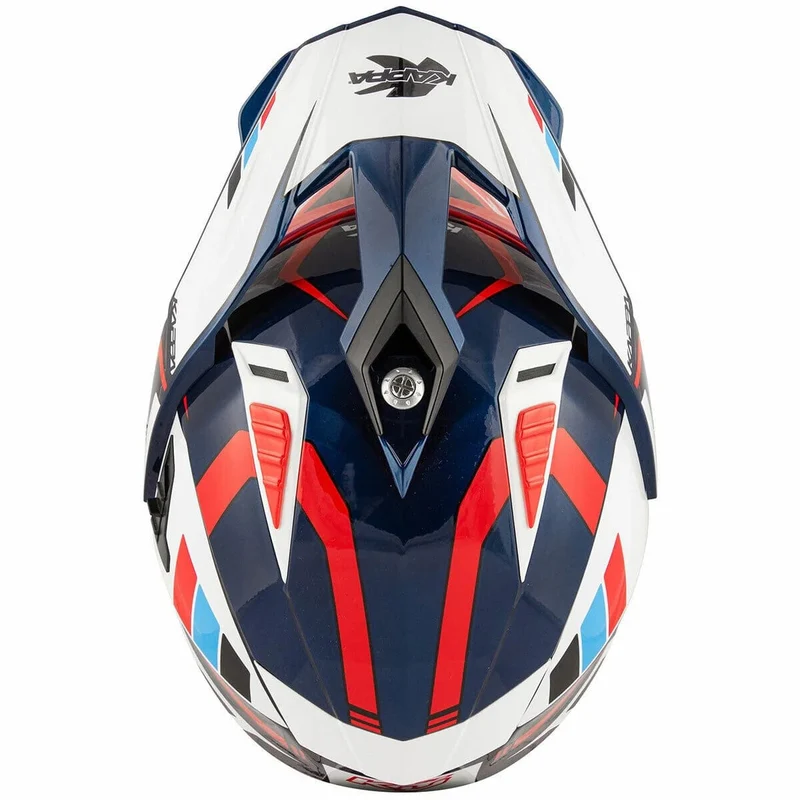 KAPPA KV30 EVO Moto Aventura Casco White Azul Rojo