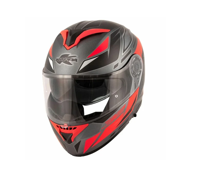 KAPPA KV32 TRONG Moto Modular Casco Titanio Rojo