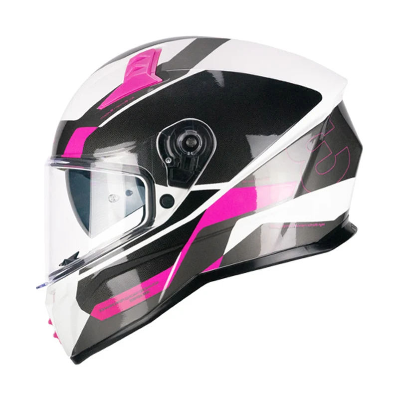 CGM 333G ONYX SPORT Integral Moto Casco Fluo Gris Rosado