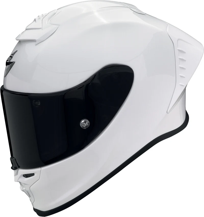 SCORPION EXO-R1 EVO AIR FIM Racing #1 Casco Integral Solid Perla Blanco