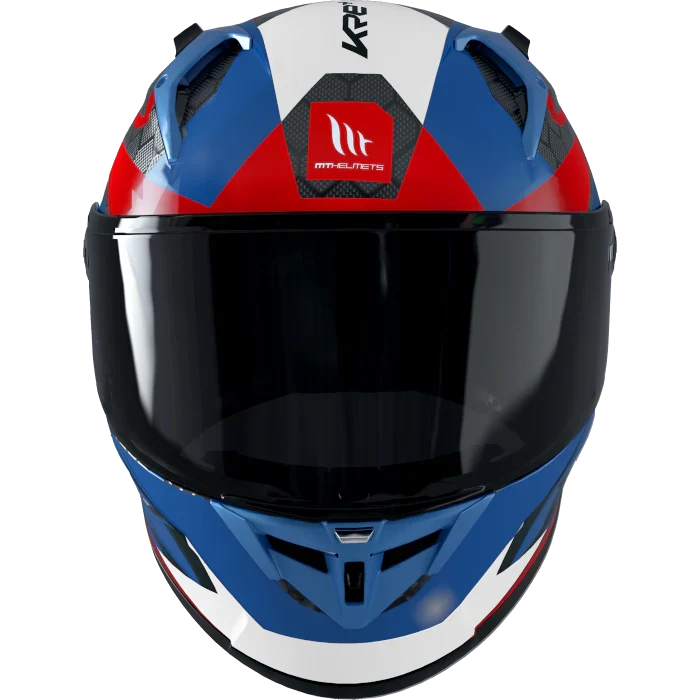 MT FF103PLUSC KRE+ CARBON PROJECTILE CASCO DE MOTO D7 AZUL BRILLO