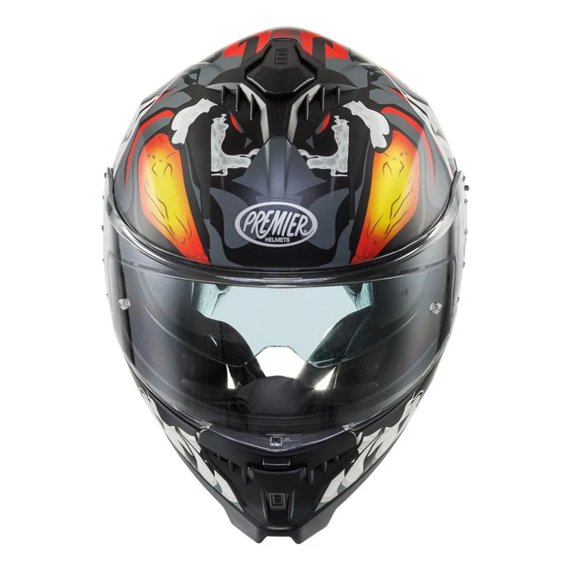 PREMIER TYPHOON MO92BM CASCO INTEGRAL DE MOTO NEGRO GRIS