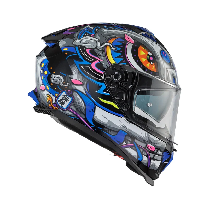 PREMIER TYPHOON LY 18 CASCO INTEGRAL DE MOTOCICLETA AZUL