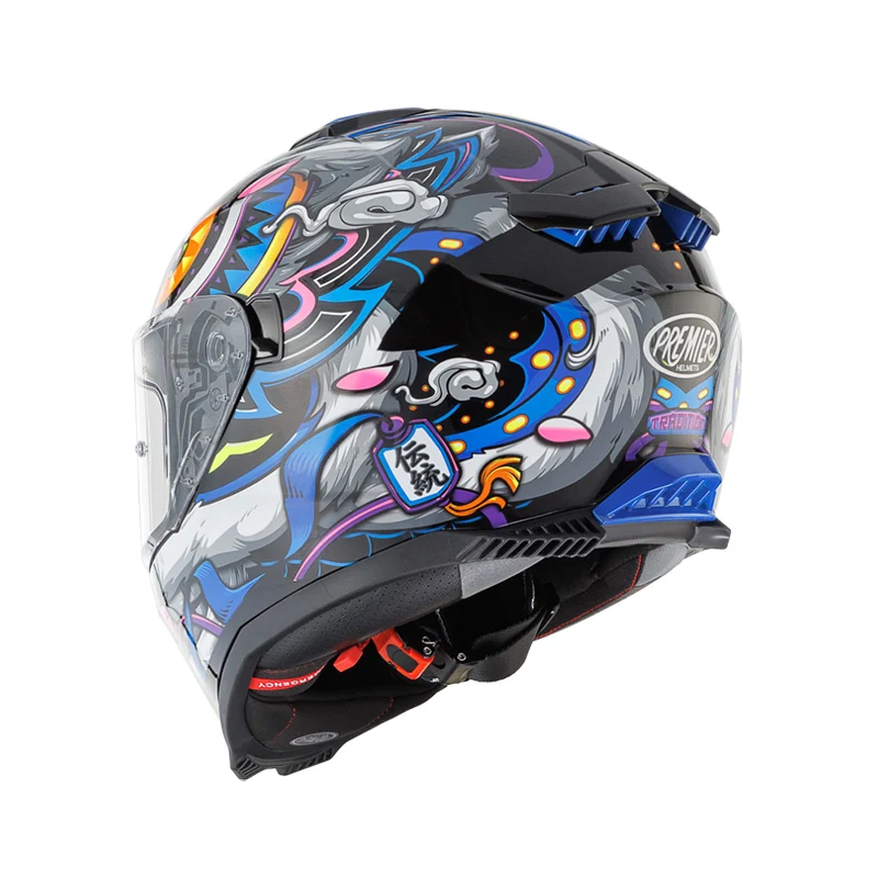 PREMIER TYPHOON LY 18 CASCO INTEGRAL DE MOTOCICLETA AZUL
