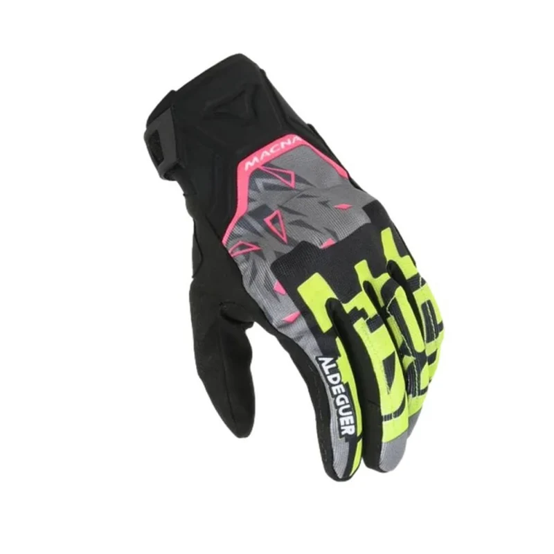 Macna Recon 2.0 Neon Guantes de moto Aldegur Edition Negro Amarillo Gris Rosa