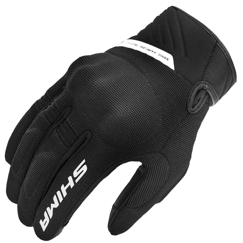 SHIMA SONIC GUANTES DE MOTO CUERO MUJER NEGRO BLANCO